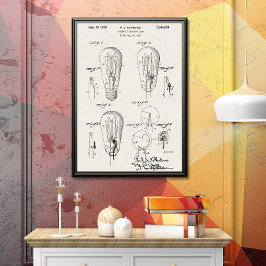 Leinwand wie | Light Bulb Patent Poster