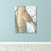Leinwand - Winter Robin (Insitu (Holzboden))