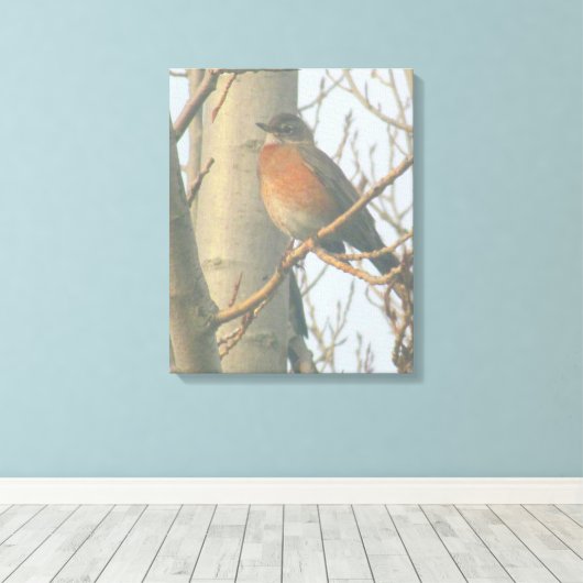Leinwand - Winter Robin (Insitu (Holzboden))