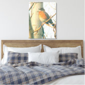 Leinwand - Winter Robin auf Zweig (Insitu (Schlafzimmer))