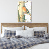 Leinwand - Winter Robin auf Zweig (Insitu (Schlafzimmer))