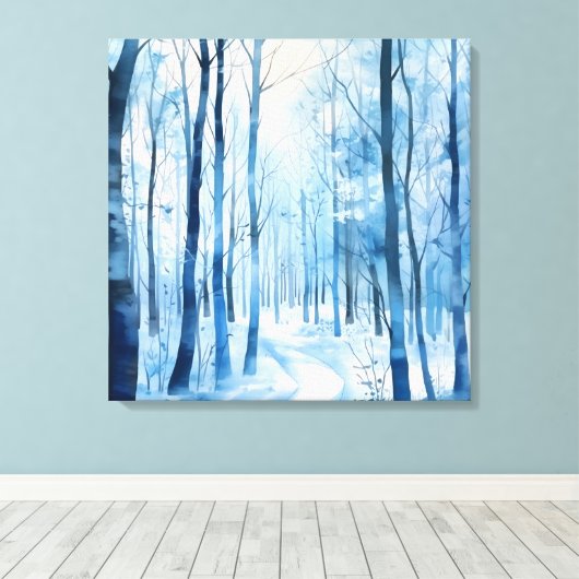 Leinwand Winterwald Kunst (Insitu (Holzboden))