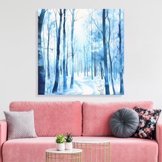 Leinwand Winterwald Kunst (Insitu (Wohnzimmer))