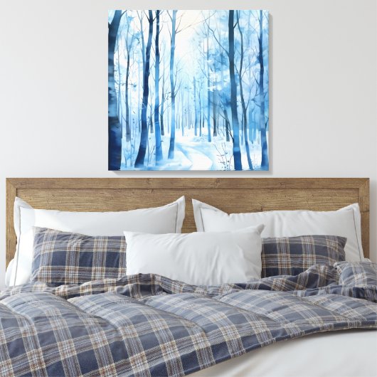 Leinwand Winterwald Kunst (Insitu (Schlafzimmer))