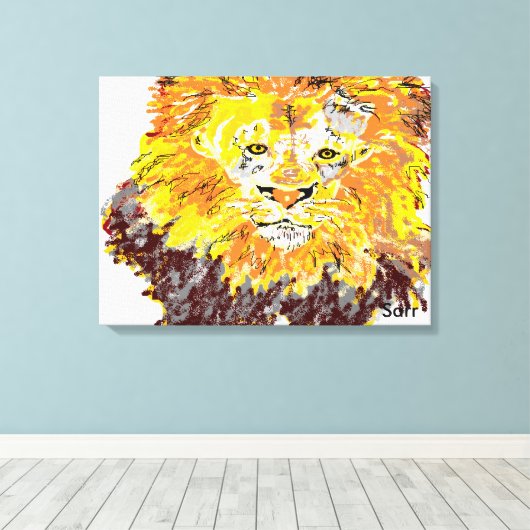 Leinwand Wrap 24" x 18", 1,5", Single Lion (Insitu (Holzboden))