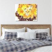 Leinwand Wrap 24" x 18", 1,5", Single Lion (Insitu (Schlafzimmer))