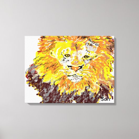 Leinwand Wrap 24" x 18", 1,5", Single Lion (Vorderseite)