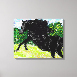 Leinwand Wrap Black Stallion Thunder