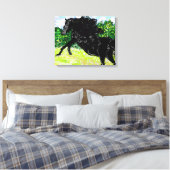 Leinwand Wrap Black Stallion Thunder (Insitu (Schlafzimmer))