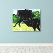 Leinwand Wrap Black Stallion Thunder (Insitu (Holzboden))