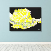 Leinwand Wrap/Gelb Rose (Insitu (Holzboden))