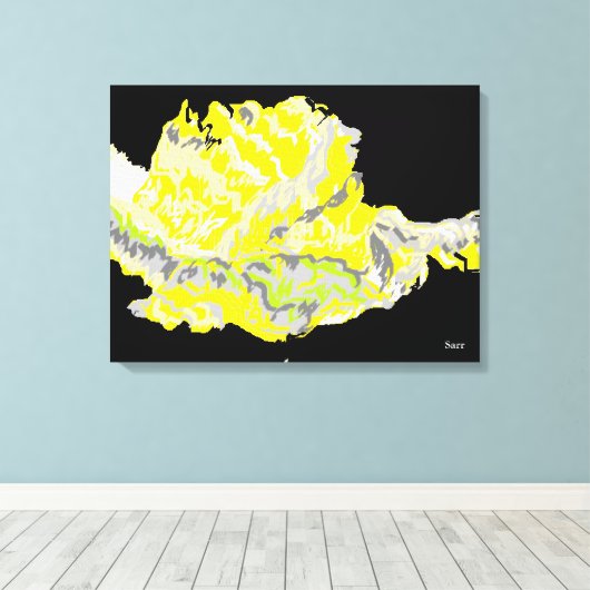 Leinwand Wrap/Gelb Rose (Insitu (Holzboden))