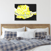 Leinwand Wrap/Gelb Rose (Insitu (Schlafzimmer))