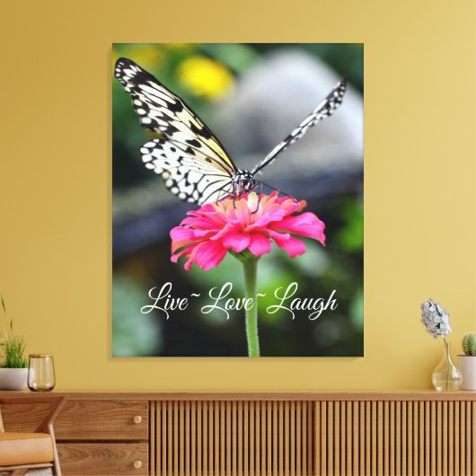 Leinwand Wrap/Live-Liebe lachen (Insitu (Wohnzimmer))