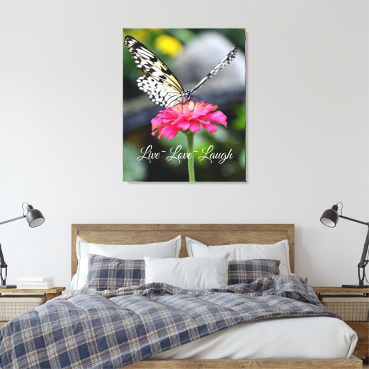 Leinwand Wrap/Live-Liebe lachen (Insitu (Schlafzimmer))