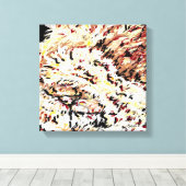 Leinwand Wrap/ Löwe in Entsetzen von Sarr (Insitu (Holzboden))