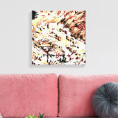 Leinwand Wrap/ Löwe in Entsetzen von Sarr (Insitu (Wohnzimmer))