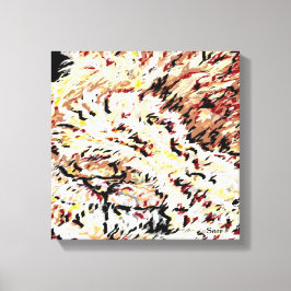 Leinwand Wrap/ Löwe in Entsetzen von Sarr