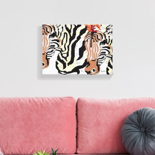 Leinwand Wrap /Zebras (Insitu (Wohnzimmer))