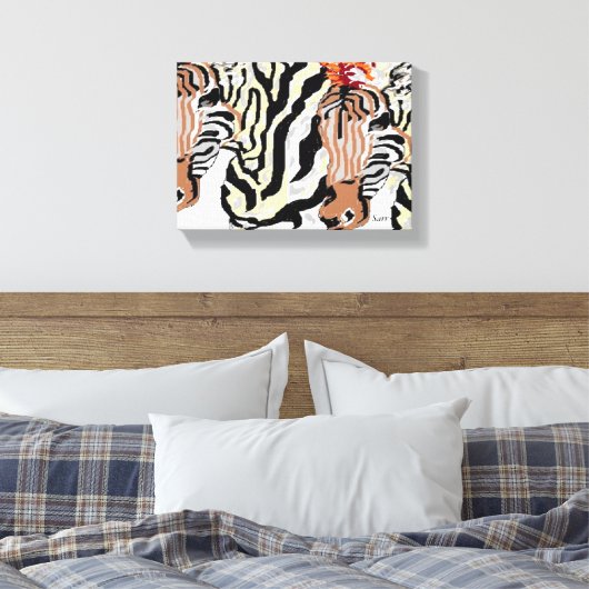 Leinwand Wrap /Zebras (Insitu (Schlafzimmer))