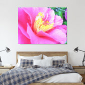 Leinwand - Wrapped - Vollblut Dunkelrosa Kamelie (Insitu (Schlafzimmer))