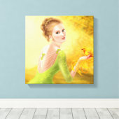 Leinwand Wunderschöne Romantikerin und Fantasiegol (Insitu (Holzboden))