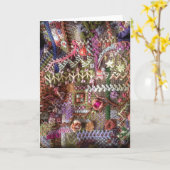 Leinwandarbeits-Grußkarte Karte (Gelbe Blume)