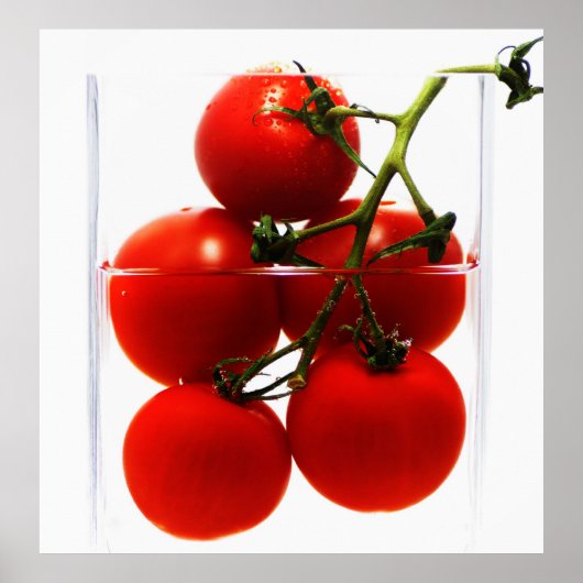 Leinwandbild Tomaten im Glas Abstrakt Stillleben Poster (Vorne)