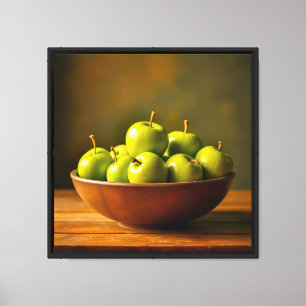 Leinwanddruck 38x40 cm Grüne Äpfel