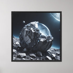 Leinwanddruck 40,64 cm x 40,64 cm Mondgestein-3