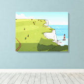 Leinwanddruck Beachy Head Blick (Insitu (Holzboden))