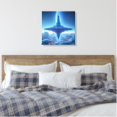 Leinwanddruck (Blauer Horizont UFO) (Insitu (Schlafzimmer))