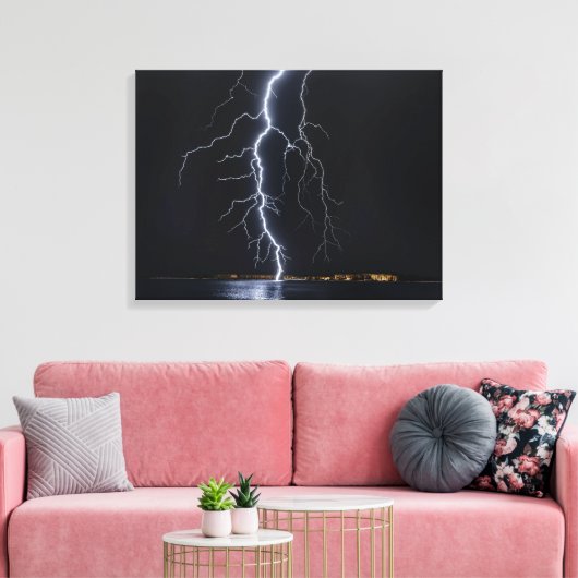 Leinwanddruck Blitz auf Stretchleinwand (Insitu (Wohnzimmer))