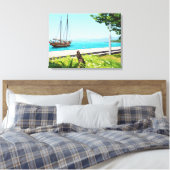 Leinwanddruck Boot auf dem See (Insitu (Schlafzimmer))