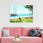 Leinwanddruck Boot auf dem See (Insitu (Wohnzimmer))