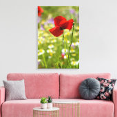 Leinwanddruck - Der Rote Mohn (Insitu (Wohnzimmer))