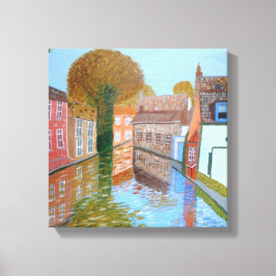 Leinwanddruck des Kanals von Brugge
