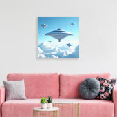 Leinwanddruck (Die Ankunft) (Insitu (Wohnzimmer))