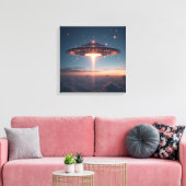 Leinwanddruck (Funkelndes Raumschiff) (Insitu (Wohnzimmer))