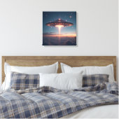 Leinwanddruck (Funkelndes Raumschiff) (Insitu (Schlafzimmer))