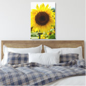 Leinwanddruck - Isolierte Sonnenblume (Insitu (Schlafzimmer))