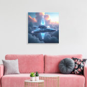 Leinwanddruck (Kristallines Raumschiff) (Insitu (Wohnzimmer))