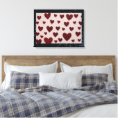 Leinwanddruck mit Herzen auf Stretchrahmen (Insitu (Schlafzimmer))