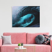 Leinwanddruck mit Meereswellen (Insitu (Wohnzimmer))
