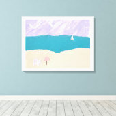 Leinwanddruck mit Stranddesign (Insitu (Holzboden))