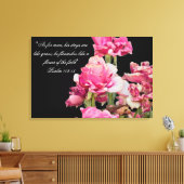 Leinwanddruck mit verwelkter Rosen-Verse (Insitu (Wohnzimmer))