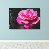 Leinwanddruck Rosa Rose Eleganz (Insitu (Holzboden))