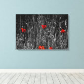 Leinwanddruck - Rote Einsamkeit Mohn (Insitu (Holzboden))