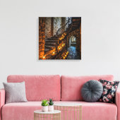 Leinwanddruck (Schloss Treppenhaus-4) (Insitu (Wohnzimmer))