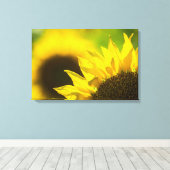 Leinwanddruck Sonnenblume Eleganz (Insitu (Holzboden))